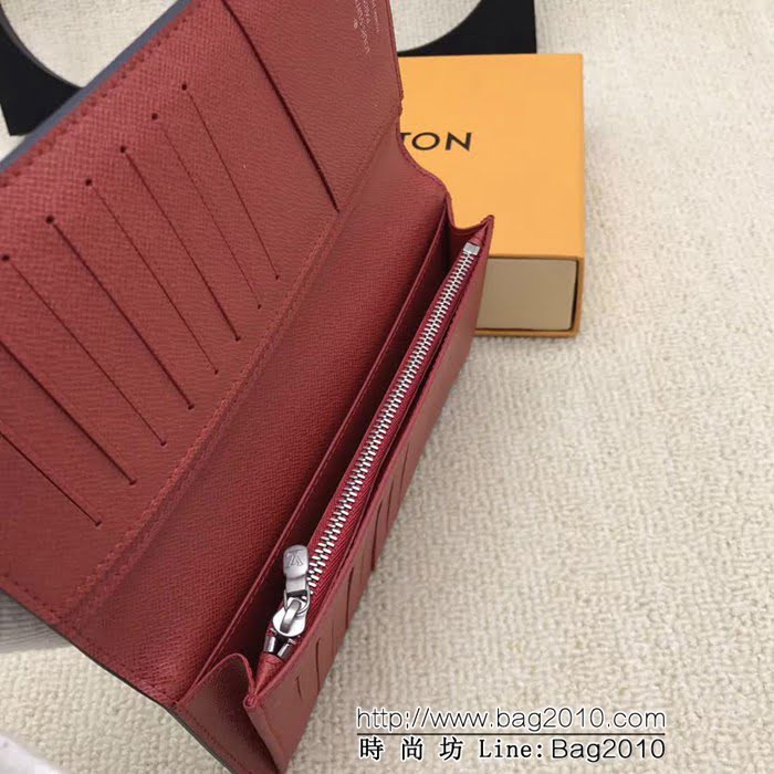 路易威登LV頂級原單 M66540十字紋繡邊藍LV錢夾 ZY1103